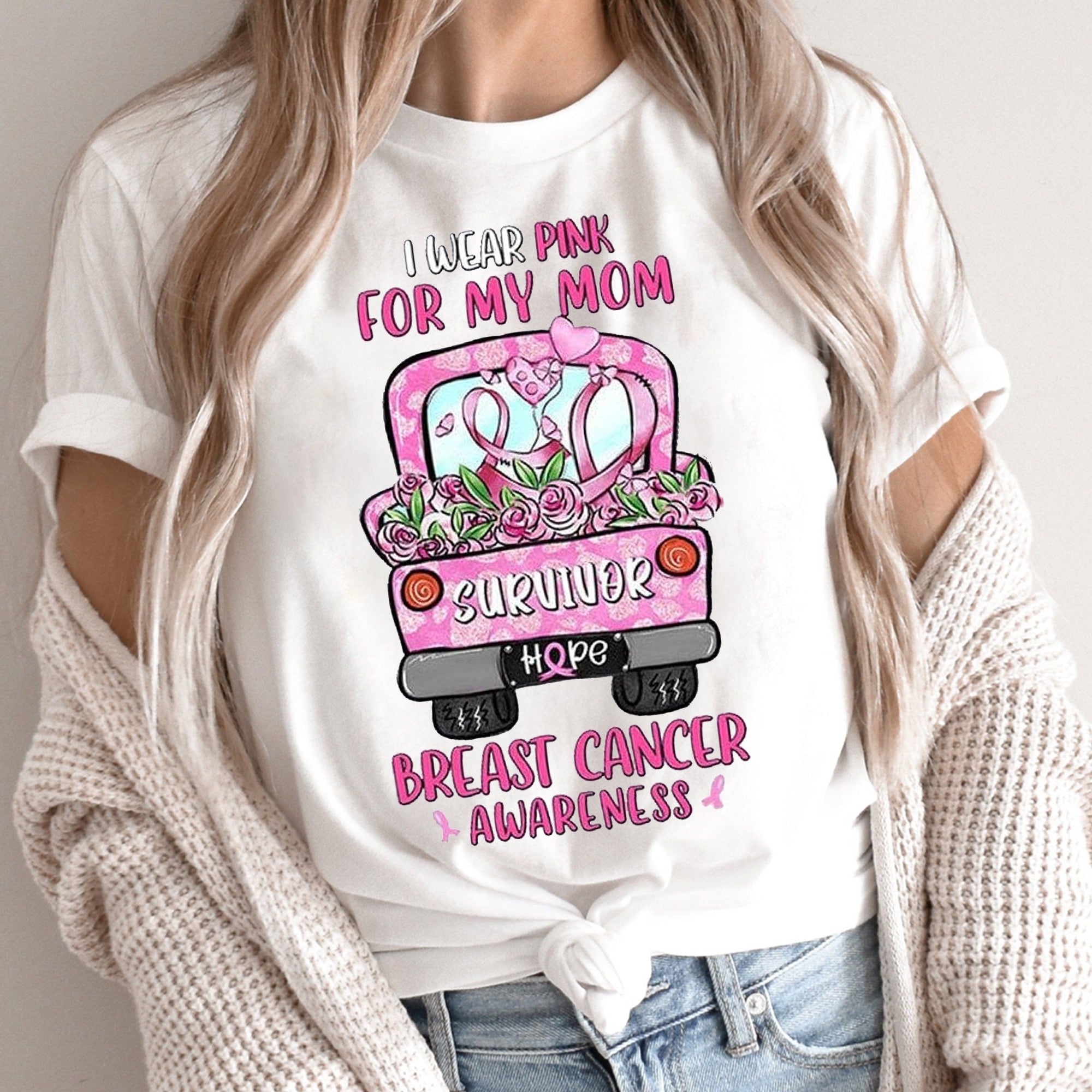 Breast Cancer Awareness I Wear Pink For My Mom Hoodie, Shirt