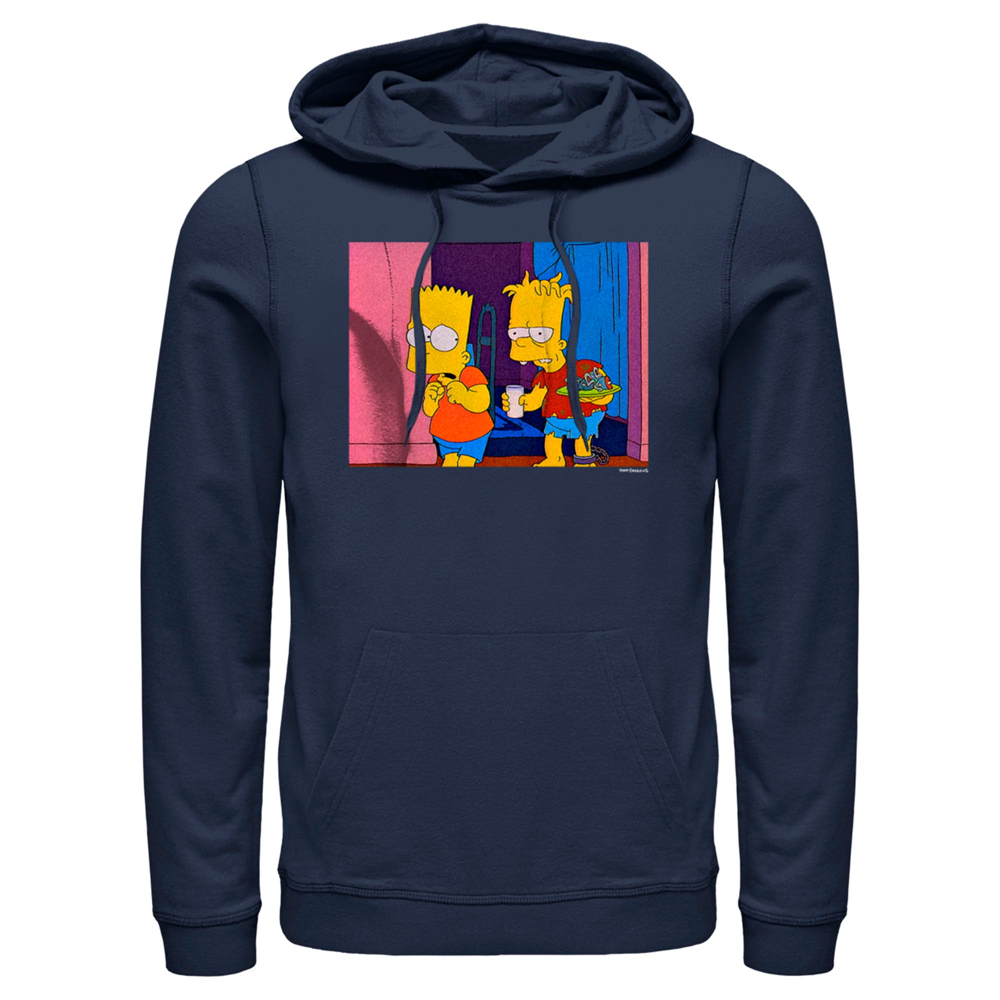 Men’S The Simpsons Treehouse Of Horror Double Bart Scene Pull Over Hoodie