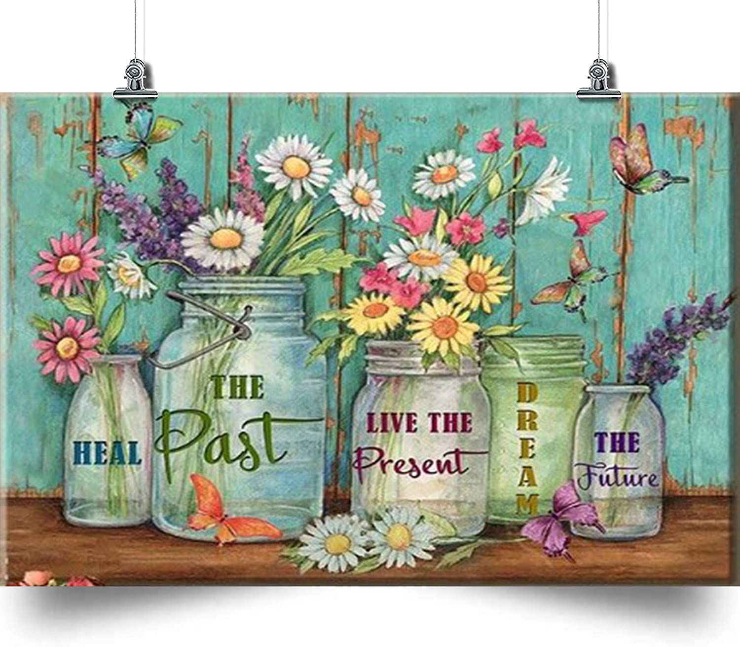 Butterfly Poster- Heal The Past Live The Present Dream The Future -Home Decoration Poster, Wall Poster, Home And Room Decoration, Gifts For Friends And Relatives, Souvenirs.