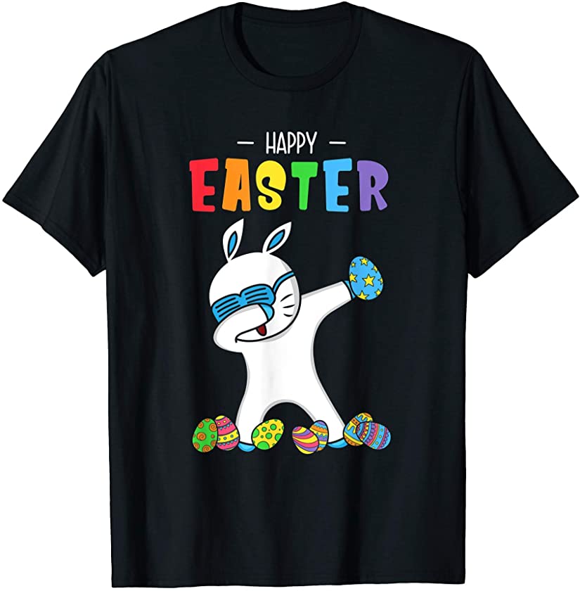 Dabbing Rabbit Easter Day Eggs Dab Boys Girls Kid gift bunny T-Shirt