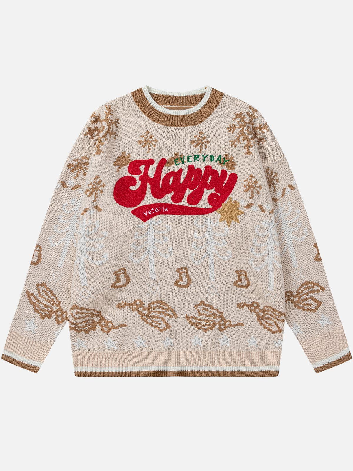 Talishko™ – Flocked Letters Christmas Sweater