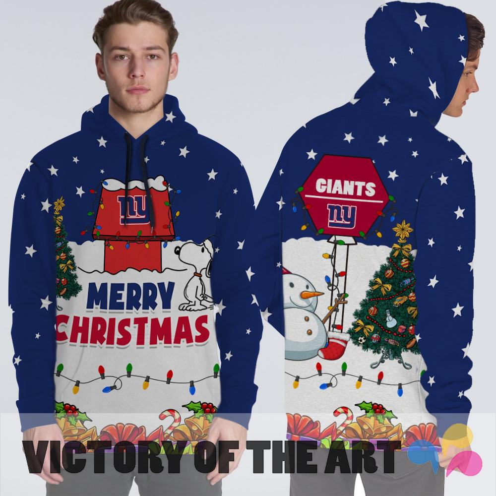 Funny Merry Christmas New York Giants Hoodie 2019