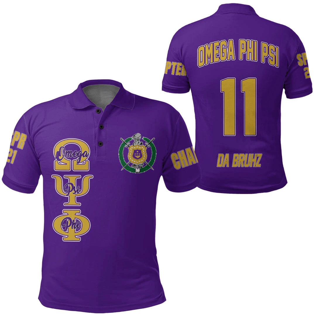 Fraternity Polo – Personalized Omega Psi Phi Purple Polo Shirt