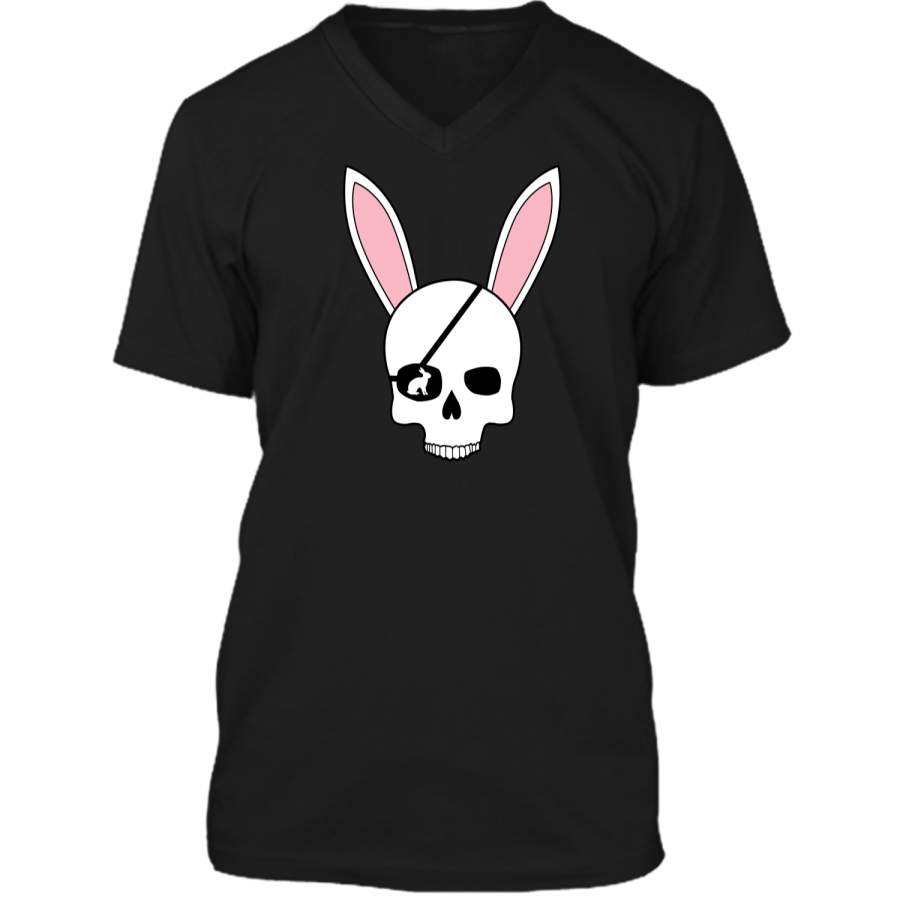 Cute Kids Easter Shirt Rabbit Pirate Tee For Boys And Girls1 Mens Printed V-Neck T