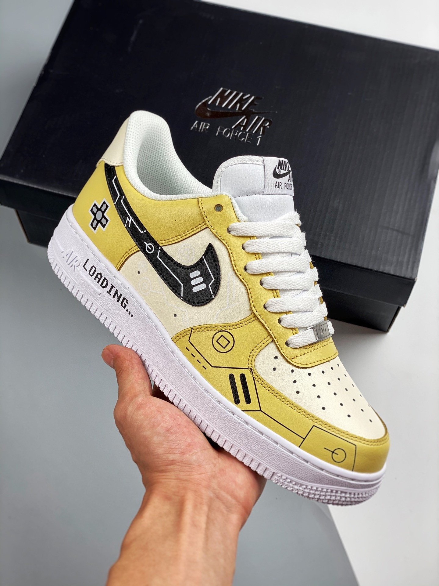 Custom Nike Air Force 1 Low Yellow White By You 5341002