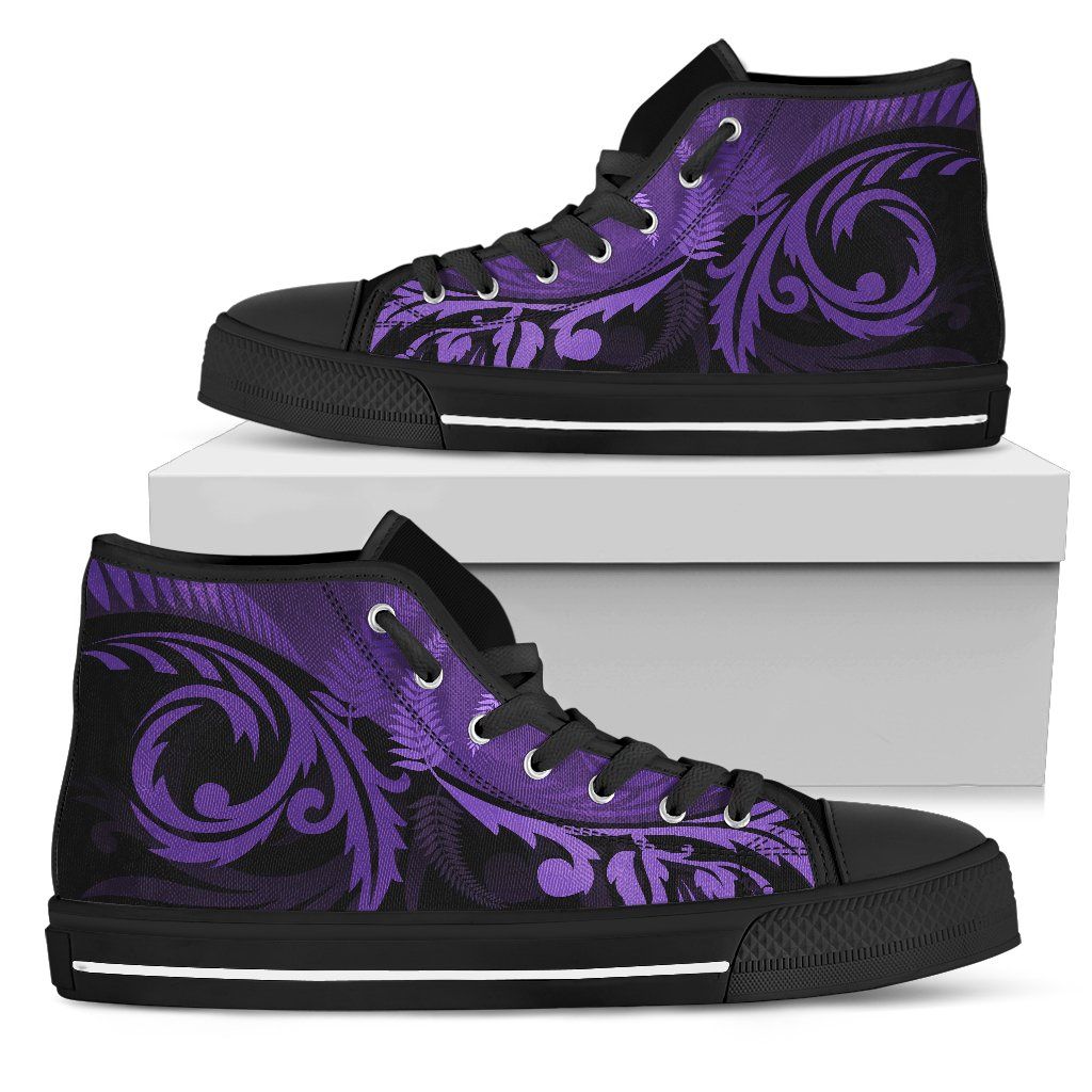 Silver Fern High Top Shoes Purple K4