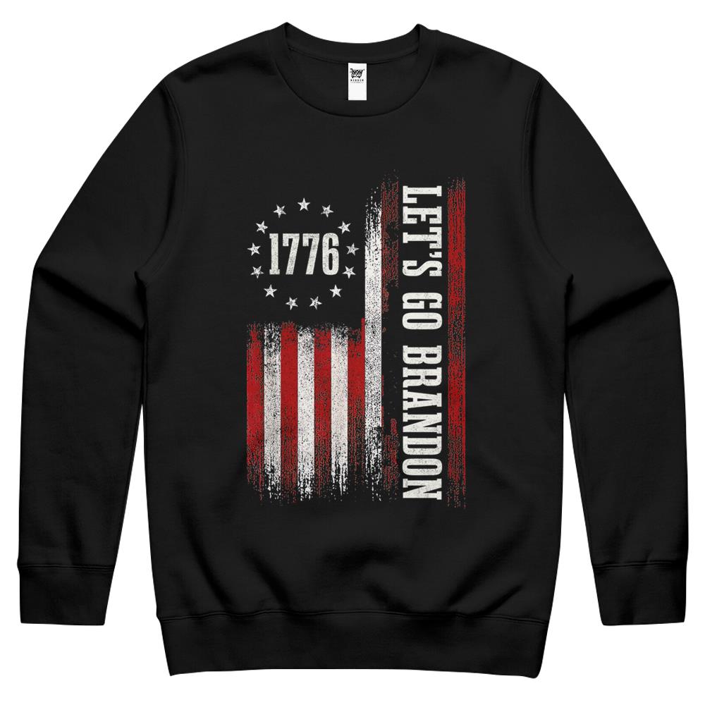 Let’S Go Brandon Usa Flag Crewneck Sweatshirt