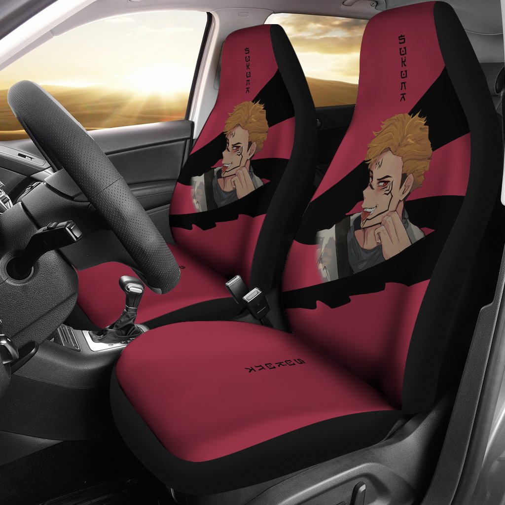 Sukuna Anime Car Seat Covers Fan Art Jujutsu Kaisen Anime Seat Covers