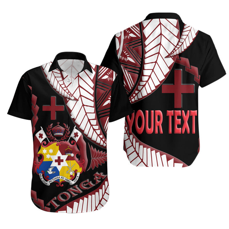 (Custom Personalised) Tonga Emancipation Day Hawaiian Shirt Kupesi Pattern No.1 Black Lt9