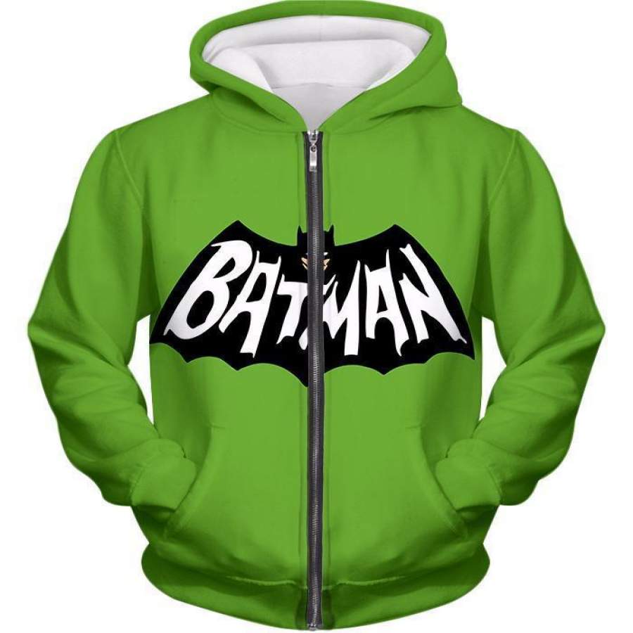 Awesome Promo Batman Cool Green Zip Up Hoodie