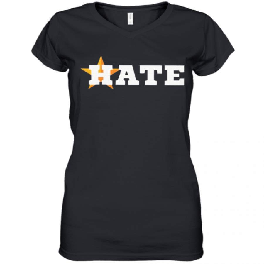 Houston Astros Hate Us Astros Women's V-Neck T-Shirt