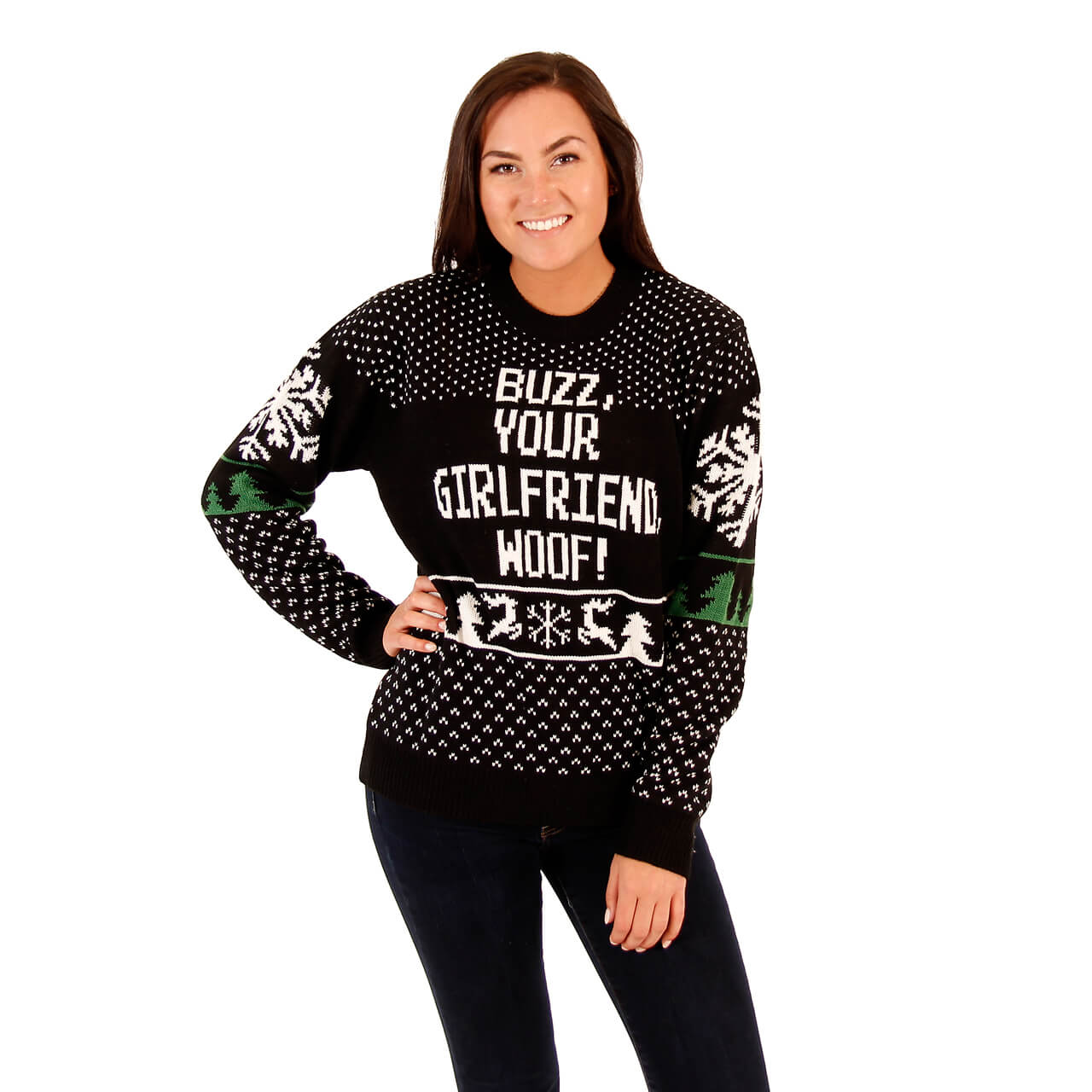 Women’S Buzz, Your Girlfriend, Woof! Ugly Christmas Sweater