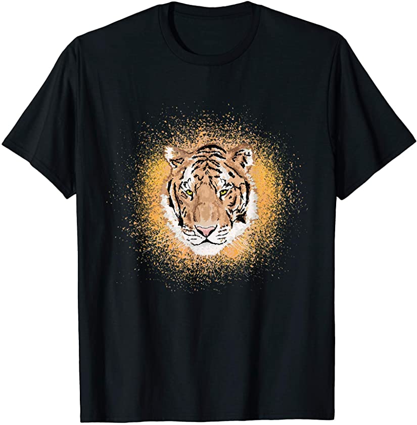 Tiger Head Portrait Big Cat Lover Wild Animal Custome Gift T-Shirt