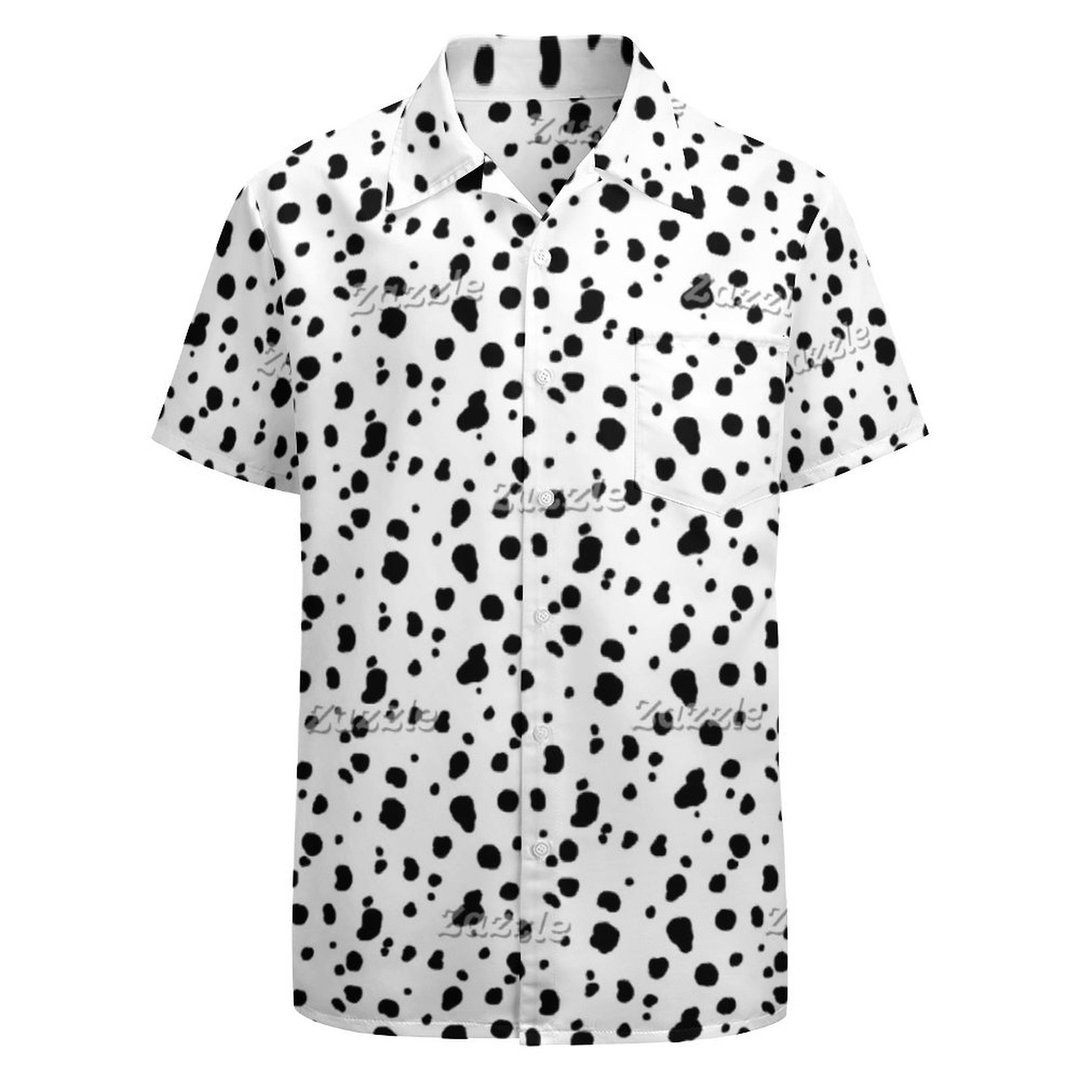 Black And White Dalmatian Print 101 Dalmatians All Over Hawaii Shirt Ha23317