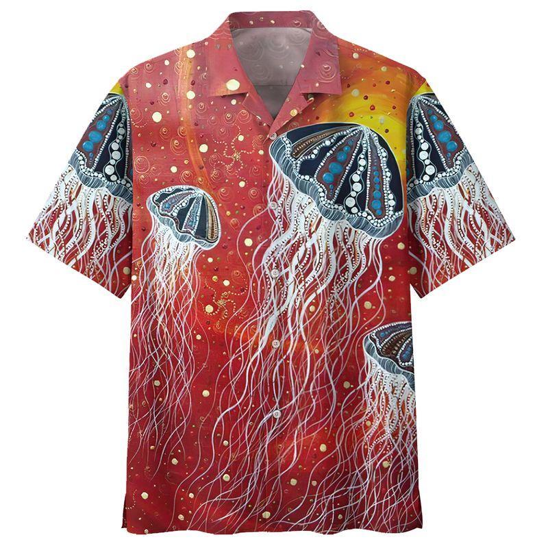 Hippie Jelly Fish Colorful Aloha Hawaii Shirts For Men Women Ha92869