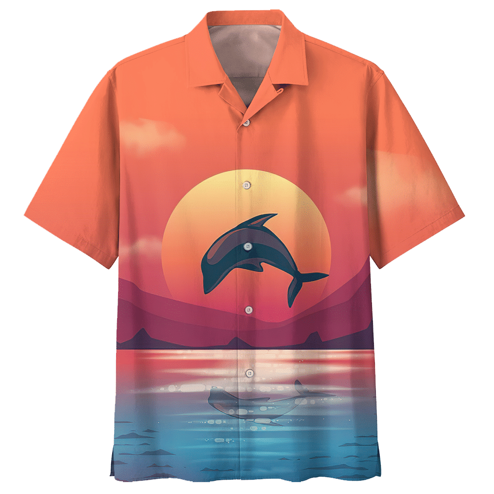 Dolphin  Orange Awesome Design Unisex Hawaiian Shirt For Men And Women Dhc17062801