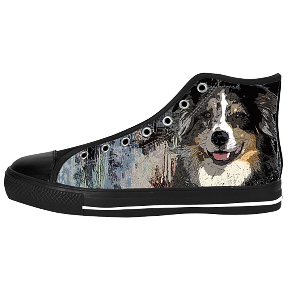 Australian Shepherd Shoes & Sneakers – Custom Australian Shepherd Canvas Shoes