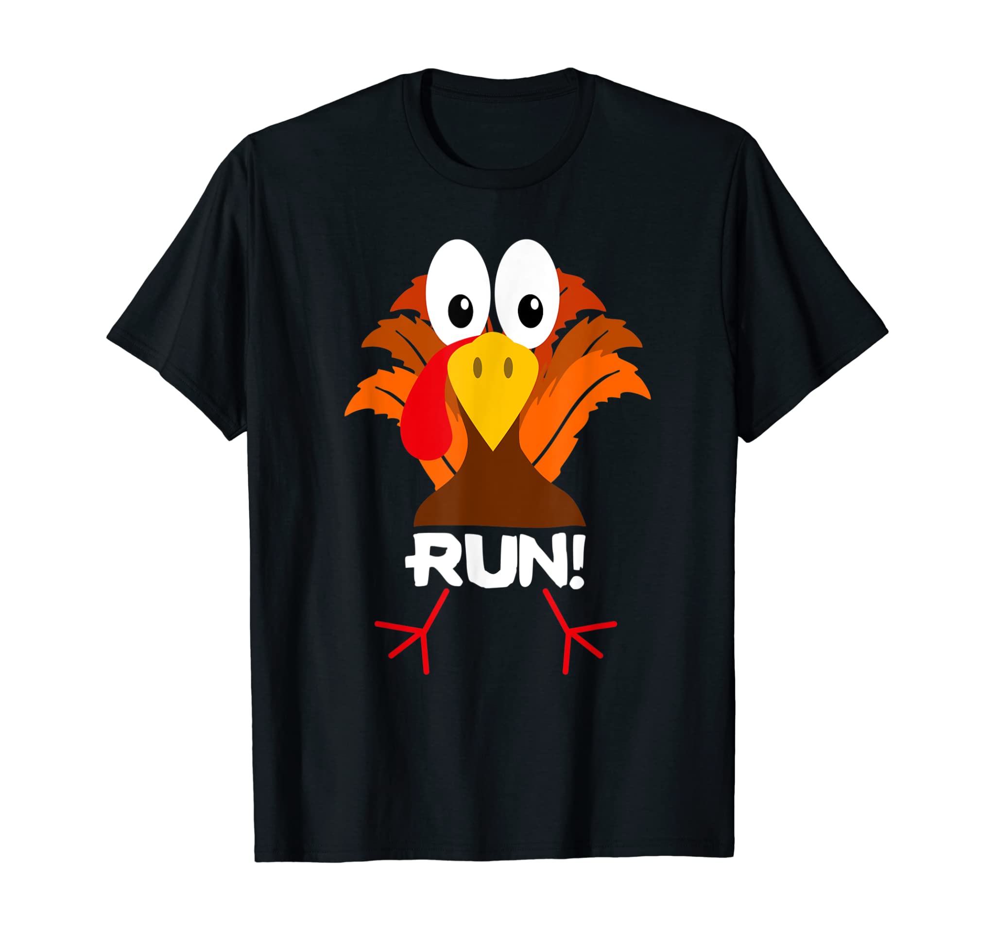 Turkey Costume Adult Running Face Turkey Trot T-Shirt