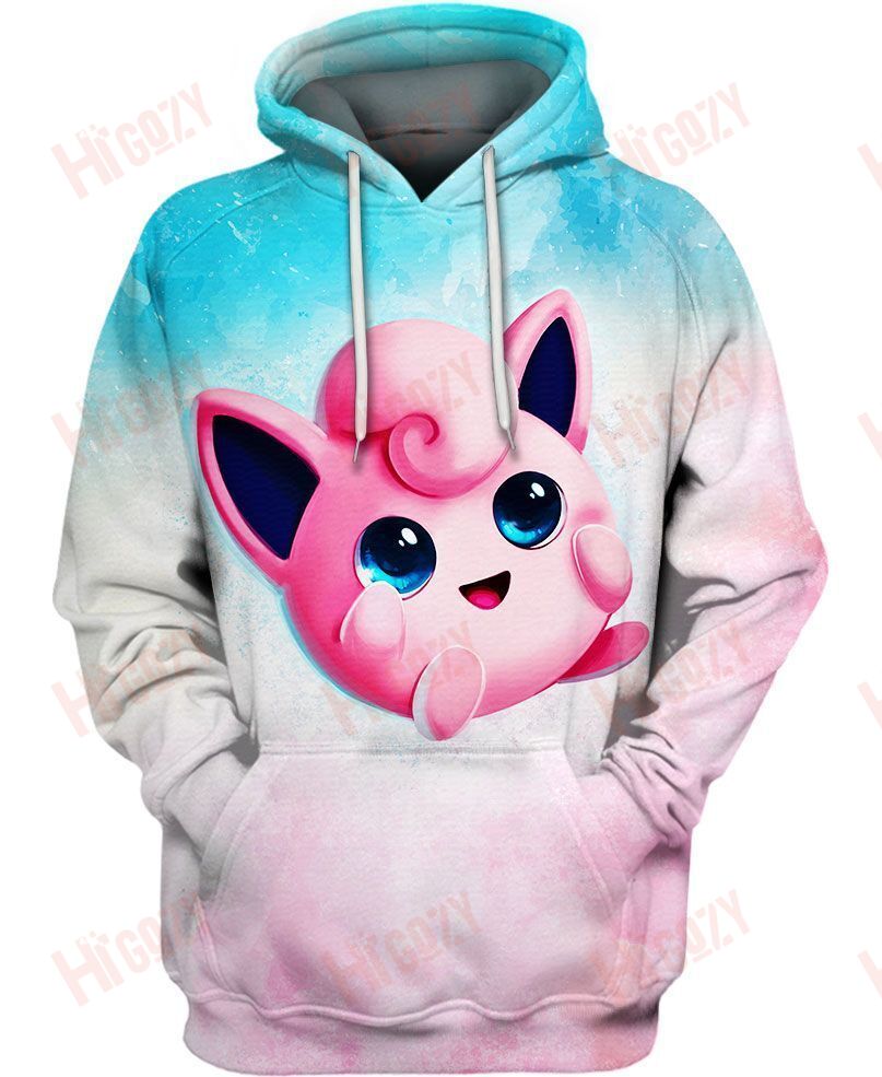 Jigglypuff Hoodie 3D, Jigglypuff Pokemon Hoodie, Bulbasaur Hoodies Clothes Sale Custom Hoodies Oversized Hoodie, 3D Hoodies For Men, Women And Everyone