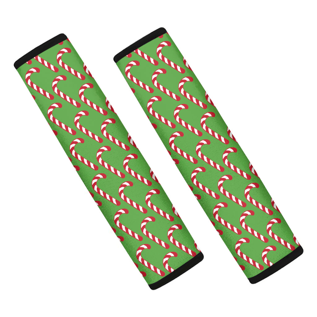 Merry Christmas Candy Cane Pattern Print Car Seat Belt Covers