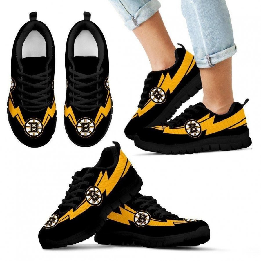 Three Amazing Good Line Charming Logo Boston Bruins Sneakers #217