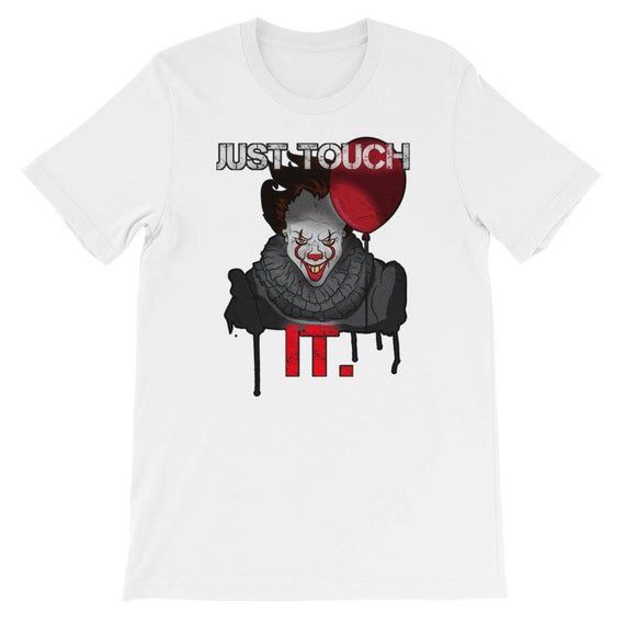 It Pennywise Scary Spooky Clown And Balloon Shirt Warning Kids Will Fear You Walking Your Dog With This Shirt On Halloween Shirt