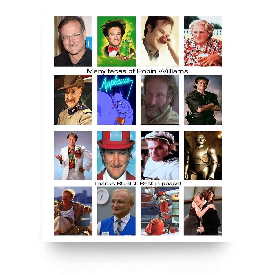 Remembering #Robin #Williams - Many Faces of #Robin #Williams R-I-P - Dad Lover Poster Home Art Wall Posters (FU) Design By Alwaysky Fashion For Veteran 2024