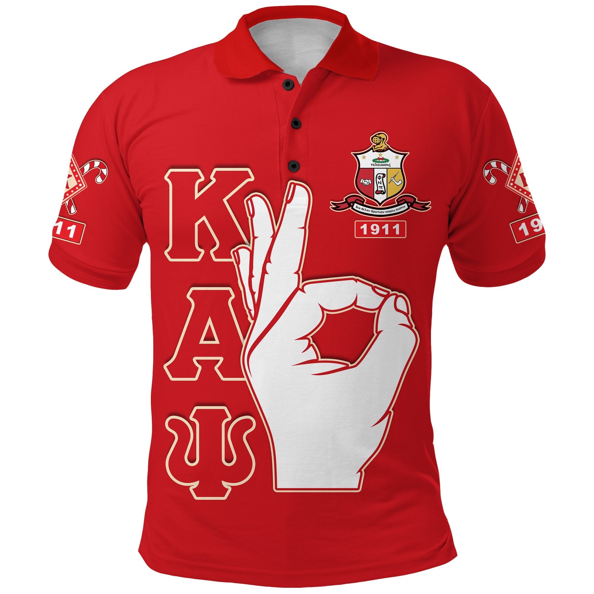 Kappa Alpha Psi       Polo Shirt Hand Sign Lt13