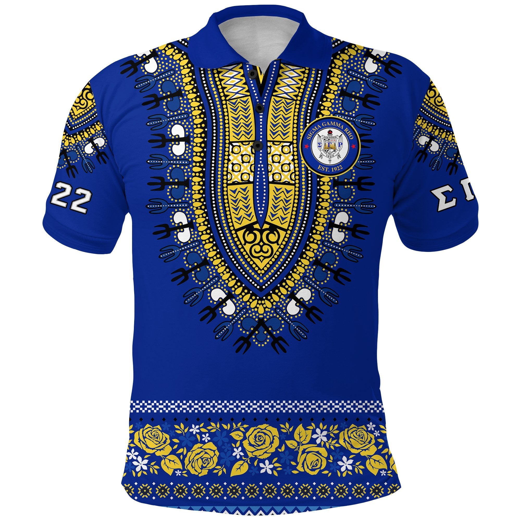 Sigma Gamma Rho – Polo Shirt African Pattern Lt13