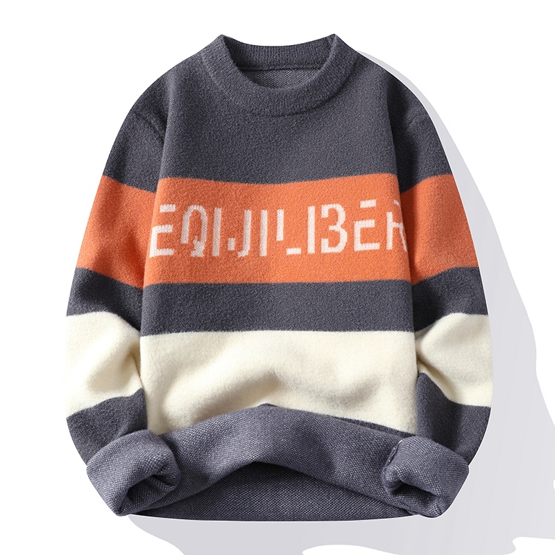 Winter 2023 New Thick Warm Korean Style Sweater Men Long Sleeve Slim Fit Mens Sweaters Fashion Cashmere Pullover Men Clothing alx