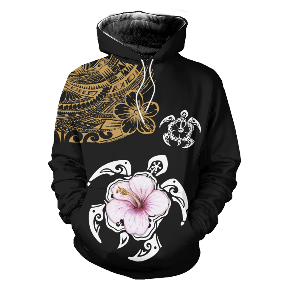 Amazing Polynesia Turtle Tattoo _ Hibiscus Harajuku Fashion 3D All Over Print