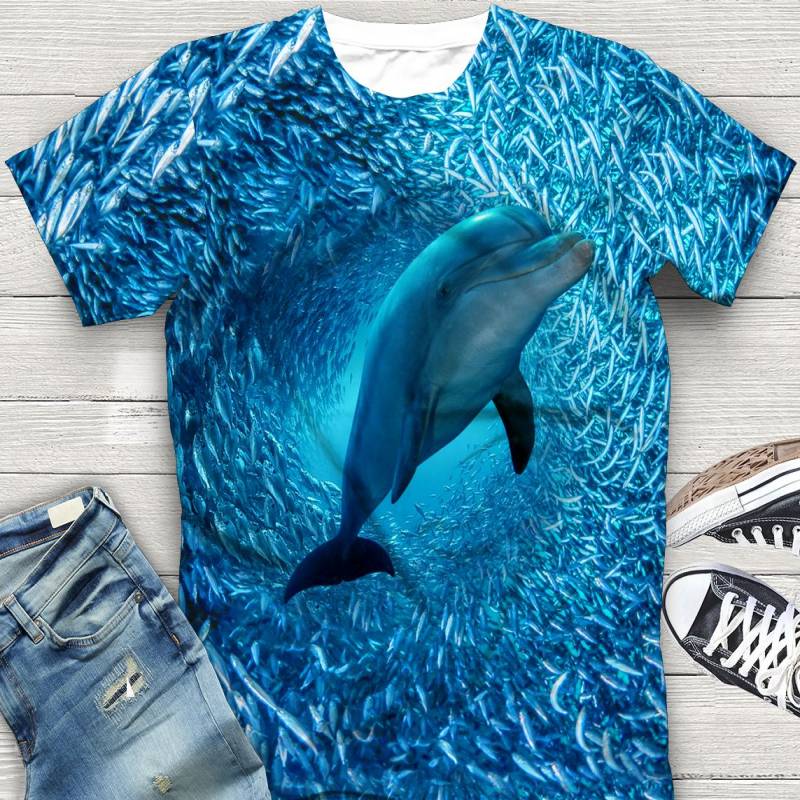 Cute Dolphin H29602 – Unisex Tshirt 3D