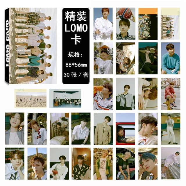 30Pcs/Set Kpop Seventeen Lomo Cards Hd Print High Quality Photo Album Poster Cards K-Pop Seventeen Photocard New Arrivals