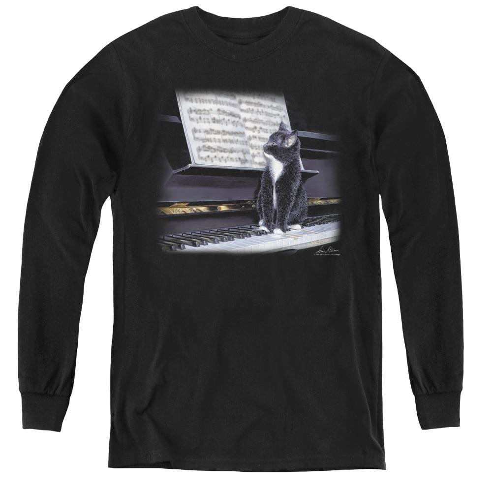 Wild Wings Kitten On The Keys – Youth Long Sleeve T-Shirt