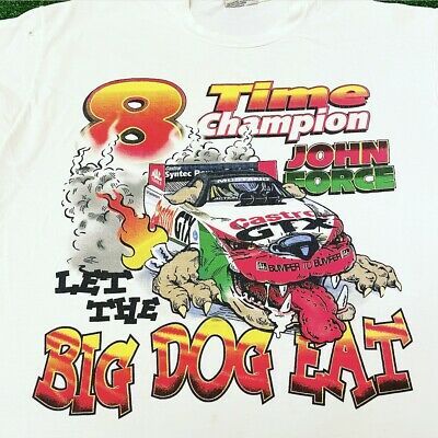 Vtg 90s Nascar Racing Bumper To Bumper John Force Big Dog Rare Vintage Shirt L 3912