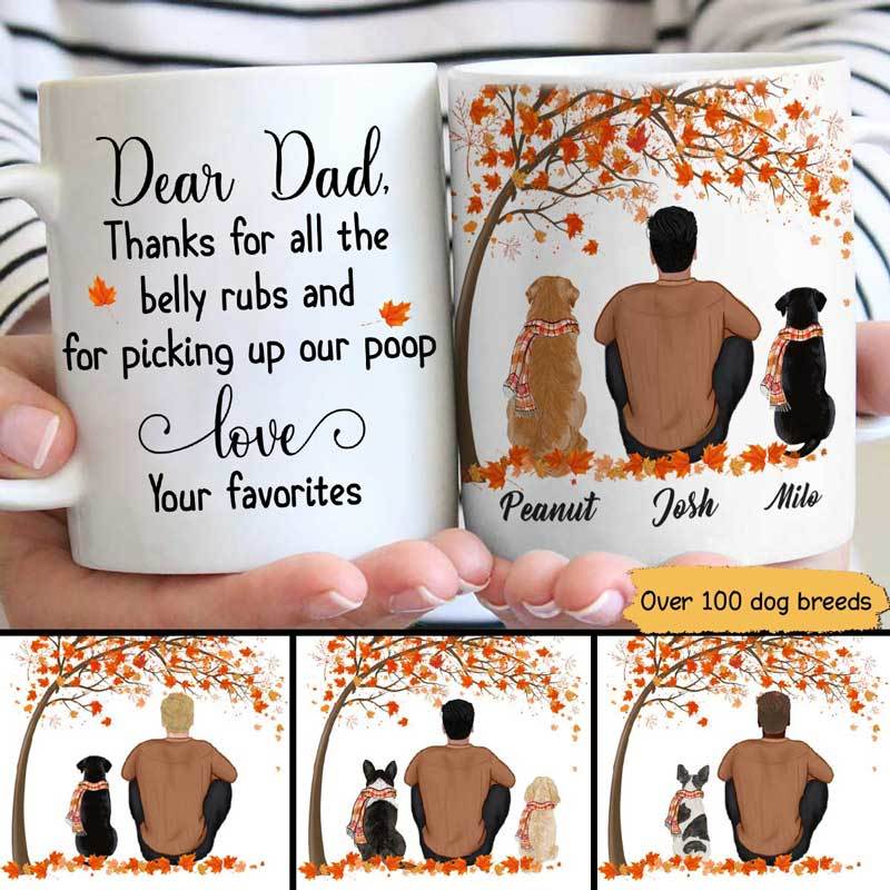 Fall Season Dear Dog Dad Personalized Aop Mug