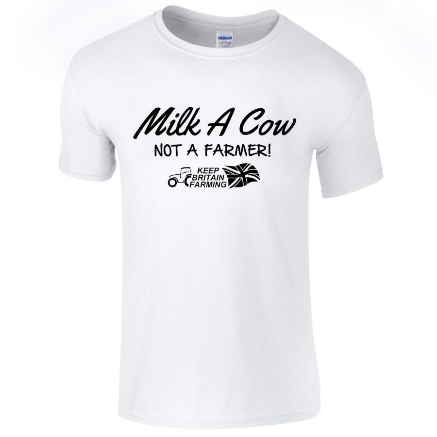 Milk Tractor Men T Shirt Farming Farmer Clothing Case Fendt New Holland – Milk A Cow