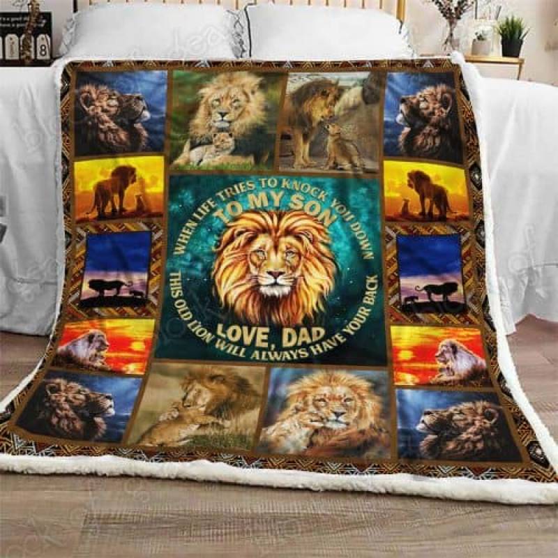 To My Son – Lion Sofa Blanket THB984 Block Of Gear™