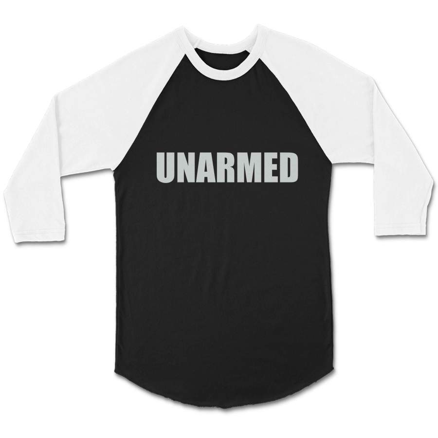 Unarmed Peaceful Protest Citizen Michael Brown Freddie Gray Black Lives Matter Ferguson Carolina St Louis Baltimore Texas CPY Unisex 3/4 Sleeve Baseball Tee T-Shirt