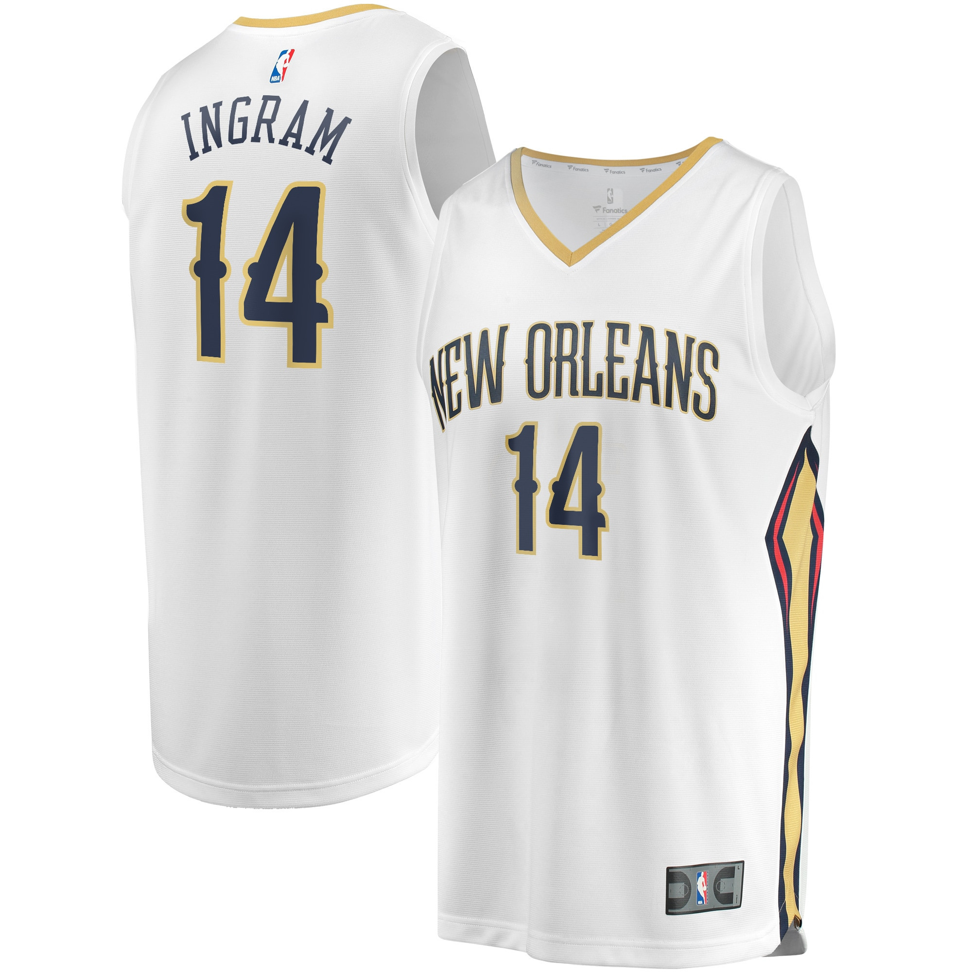 Brandon Ingram New Orleans Pelicans Fanatics Branded Fast Break Replica Jersey White – Association Edition NBA