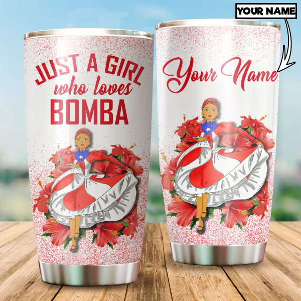 Custom Name Bomba Girls Puerto Rico Steel Tumbler Mh26032104