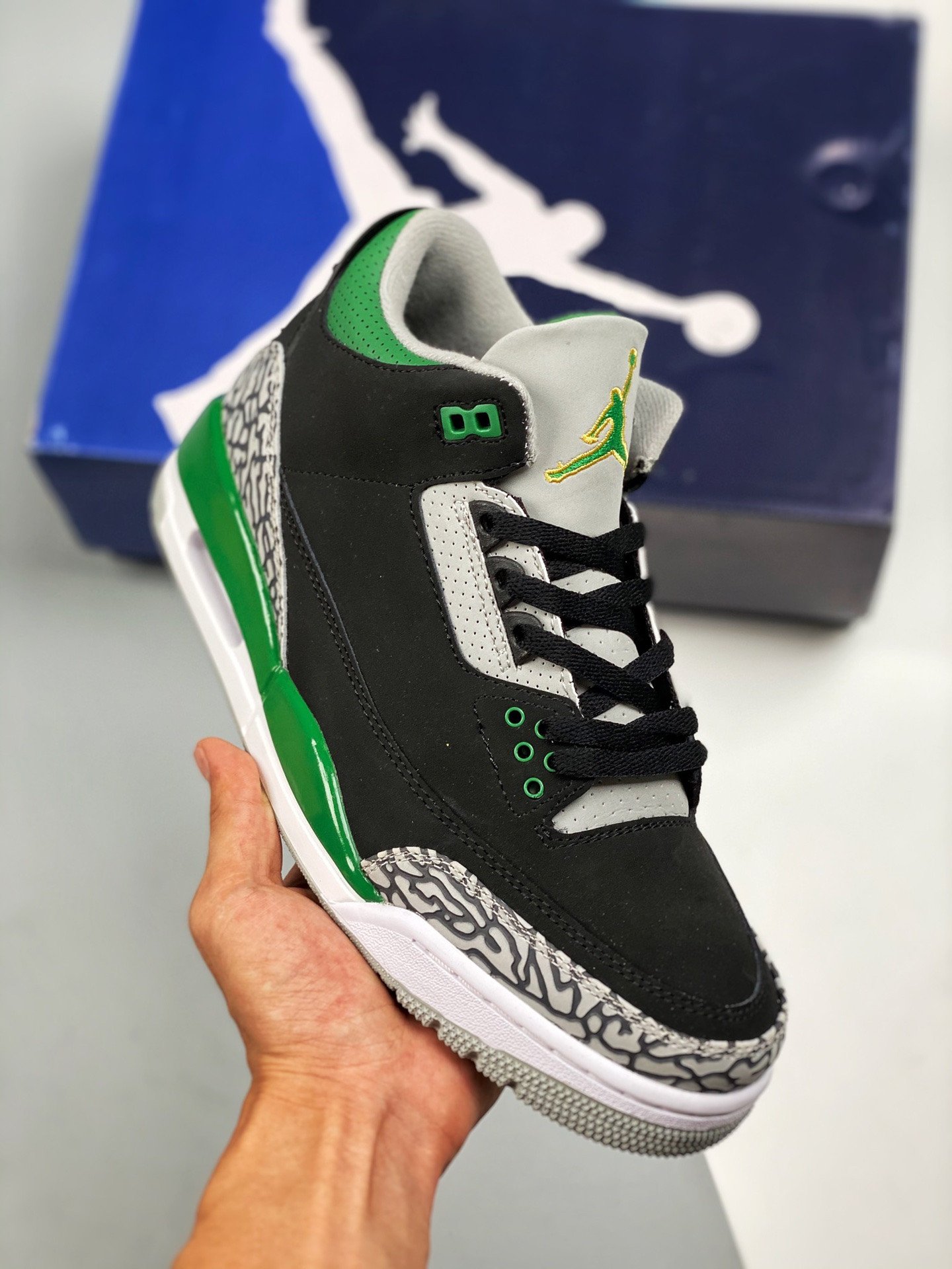 JD 3 Retro Pine GreenBlackWhite CT8532-030 5341336