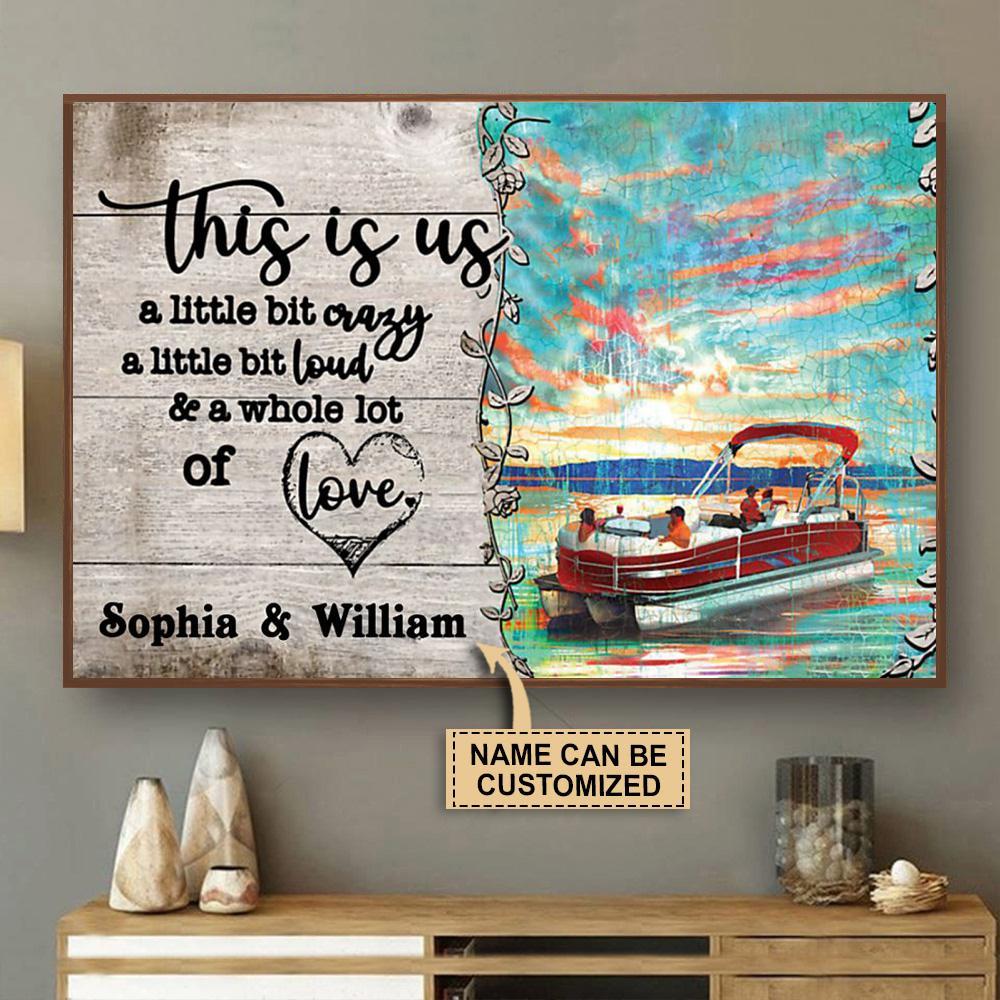 Aeticon Gifts Personalized Pontoon This Is Us Canvas Mom Dad Gift Home Decor