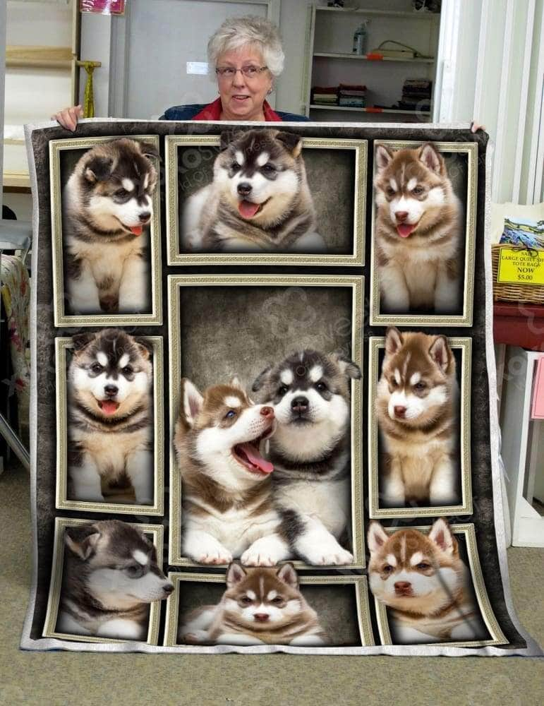 Siberian Husky Puppy Blanket