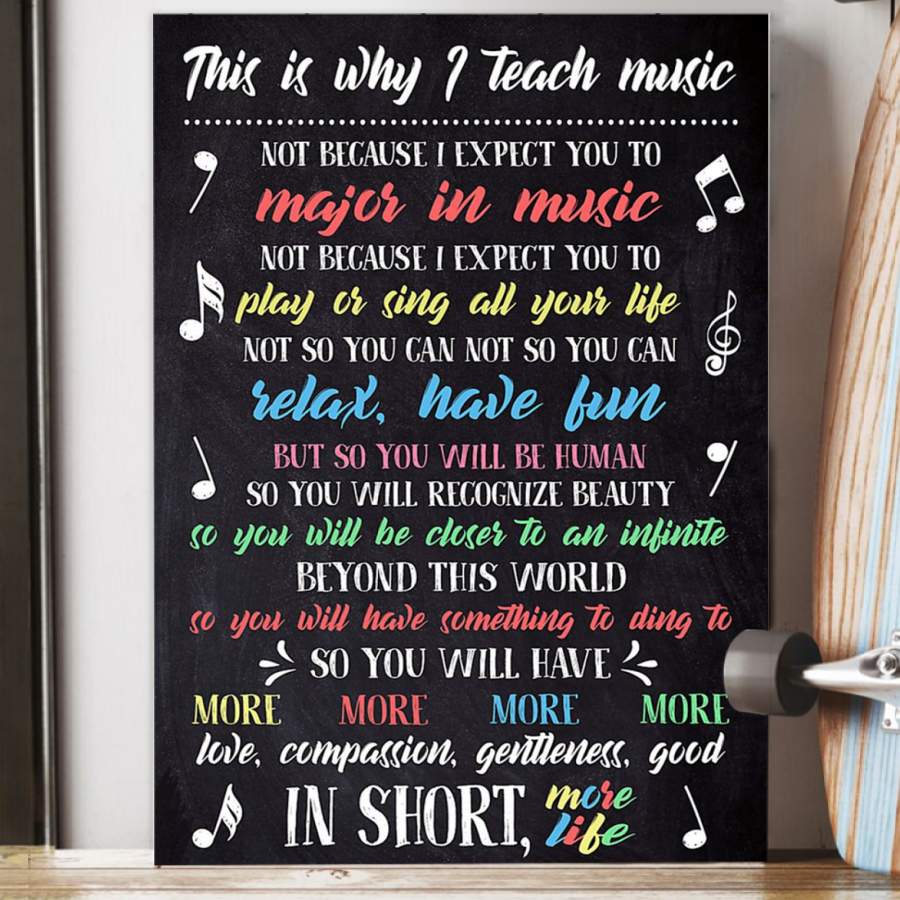 This Is Why I Teach Music Special Custom Design Poster  Gift