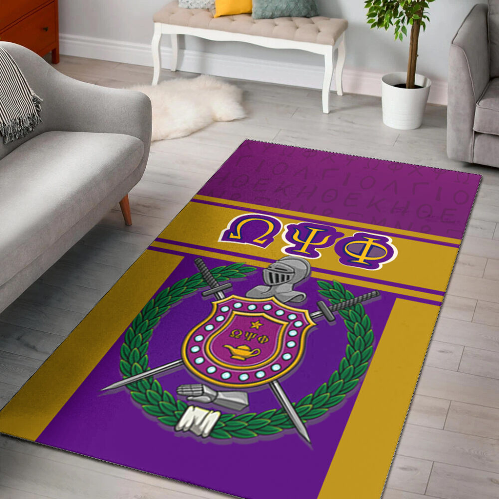 Omega Psi Phi Area Rug – Fraternity Heritage Area Rug