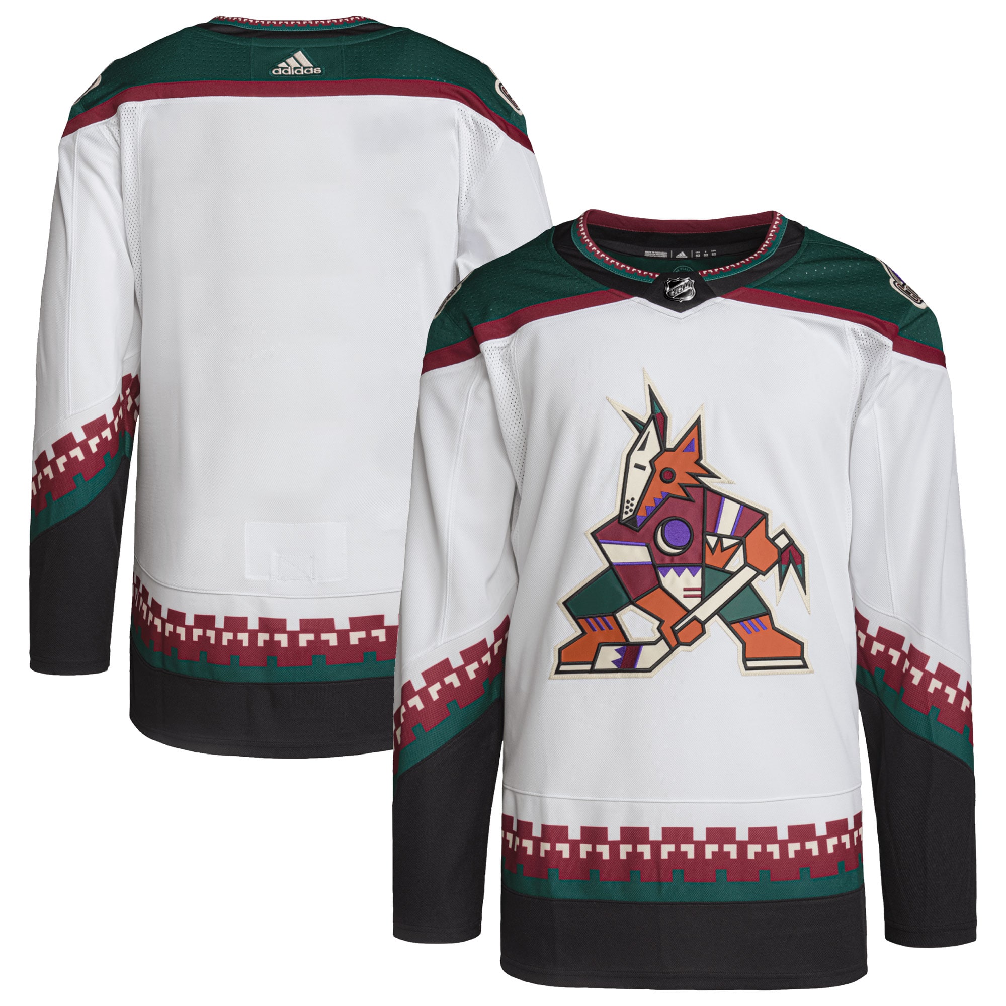 Arizona Coyotes Men's Away Primegreen Authentic Blank Jersey – White