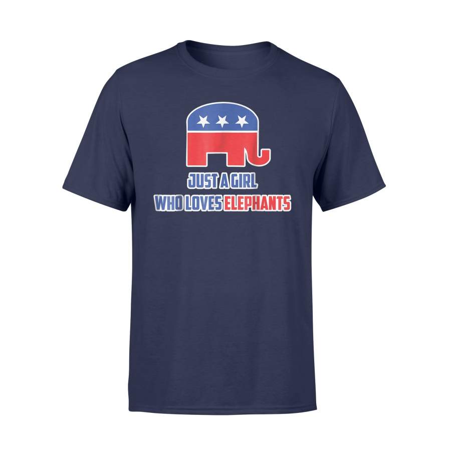 Girl Loves Elephants Election Republican Political T-Shirt