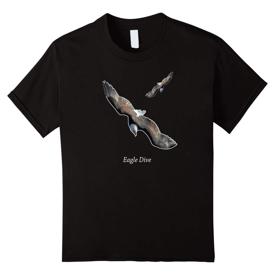 Eagle Dive Novelty Tshirt bald eagle fishing