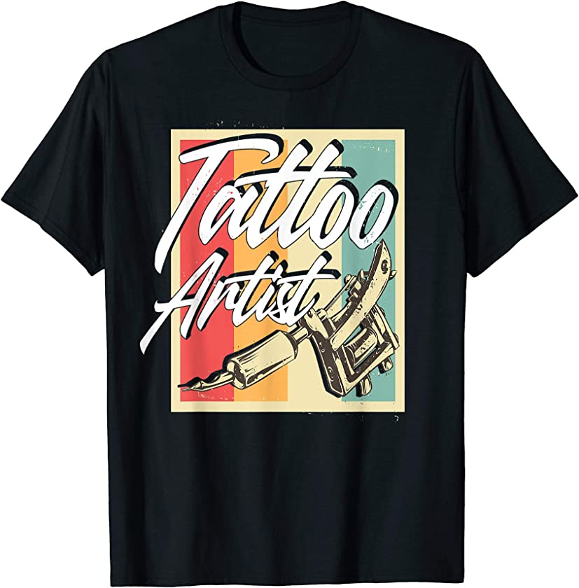 Vintage Retro Tattoo Artist Classic Style Tattoo Lover Gift T-Shirt